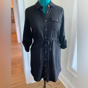 Black Tie-Waist Dress